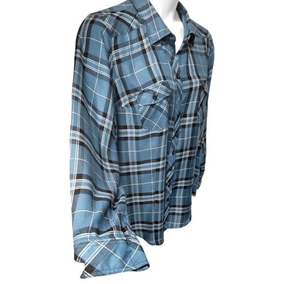 TORRID CHALLIS Button-Down LongSleeve Plaid Shirt Size 1X - Picture 5 of 14